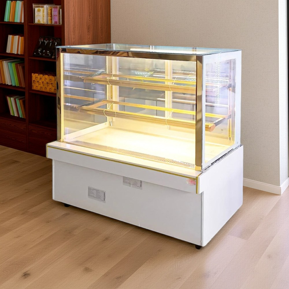 Tủ mát trưng bày bánh kem kính vuông Oucboll YH-1500-3 - Hàng chính hãng