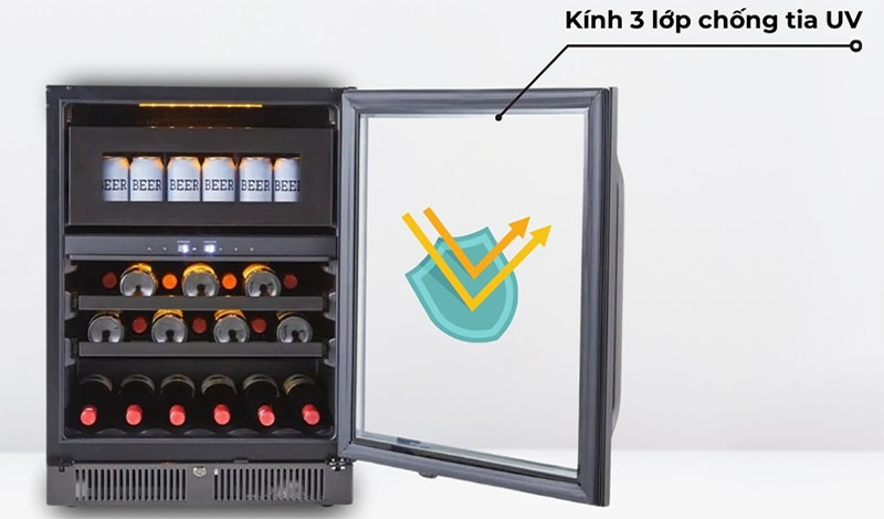 Cửa kính của Tủ ướp rượu và bia Kadeka KB40WBC