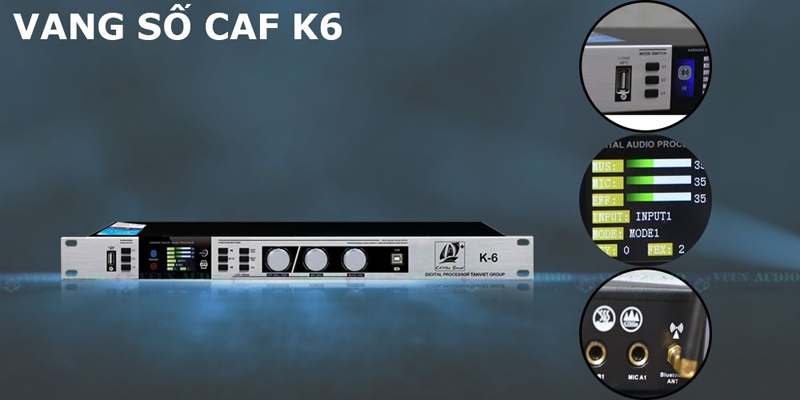Vang Mixer CAF K6 được cấu tạo từ chất liệu cao cấp, bền đẹp