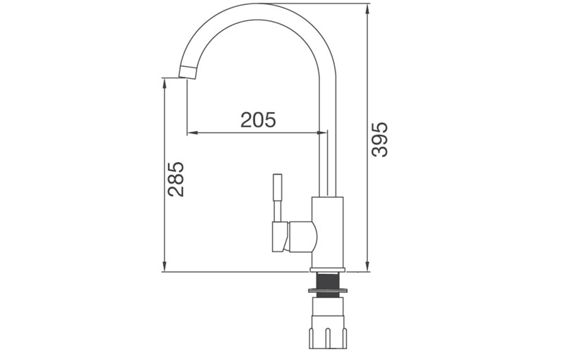 Vòi inox rửa chén Malloca K569-C