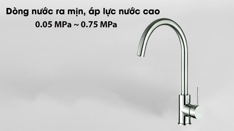 Áp lực nước của Vòi rửa chén nóng lạnh Eurosun S-K025S