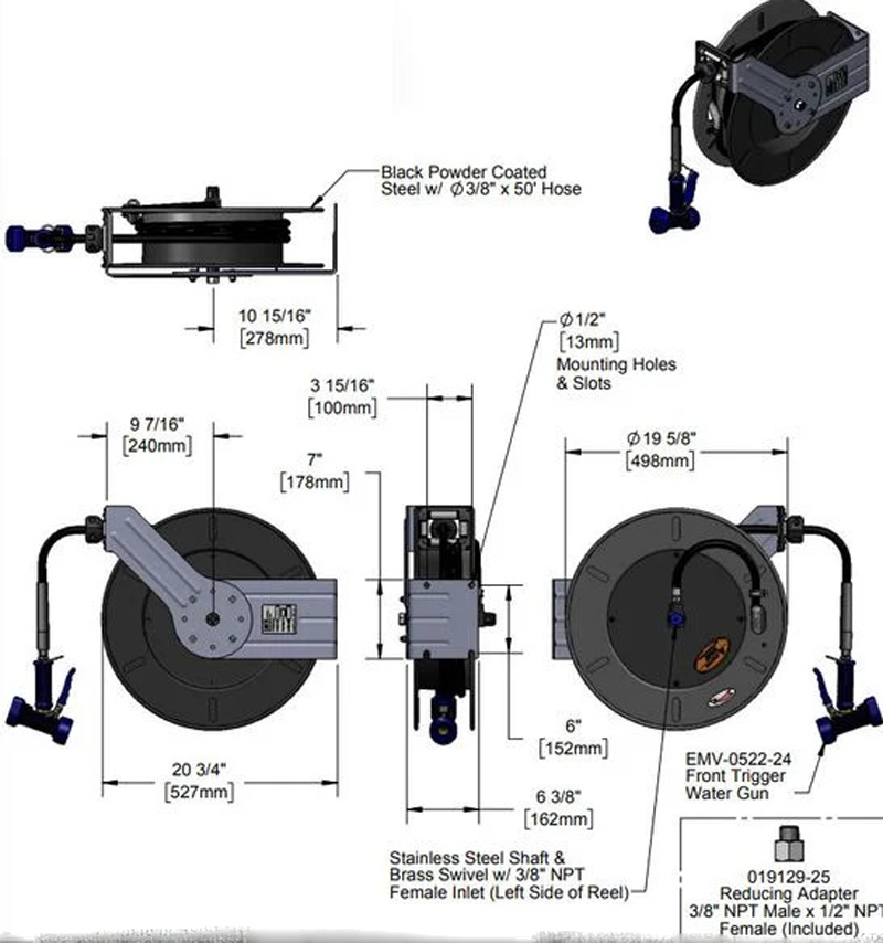 Cấu tạo của vòi xịt sàn T&S 5HR-232-01-A