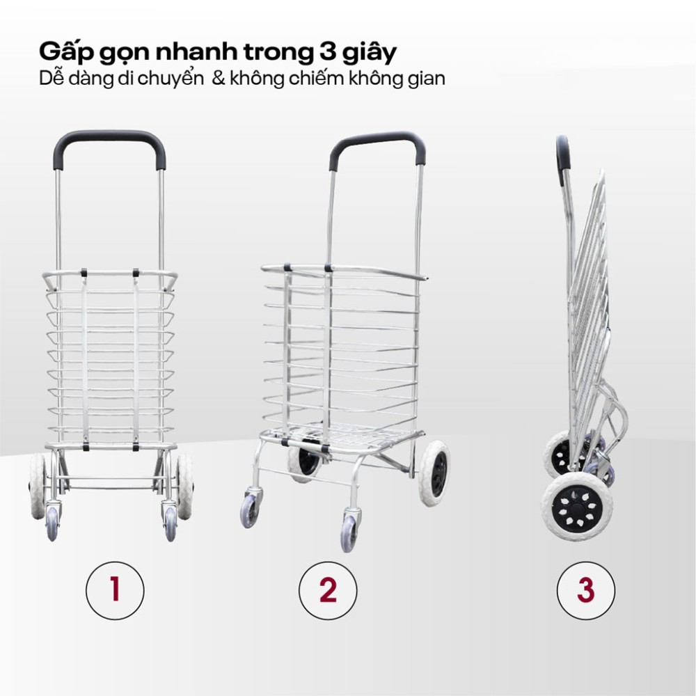 Xe kéo đi chợ gấp gọn Fujihome SC-250NEW4 - Hàng chính hãng