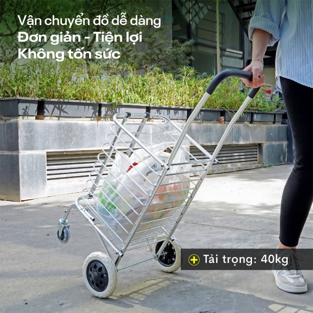 Xe kéo đi chợ gấp gọn Fujihome SC-250NEW4 - Hàng chính hãng