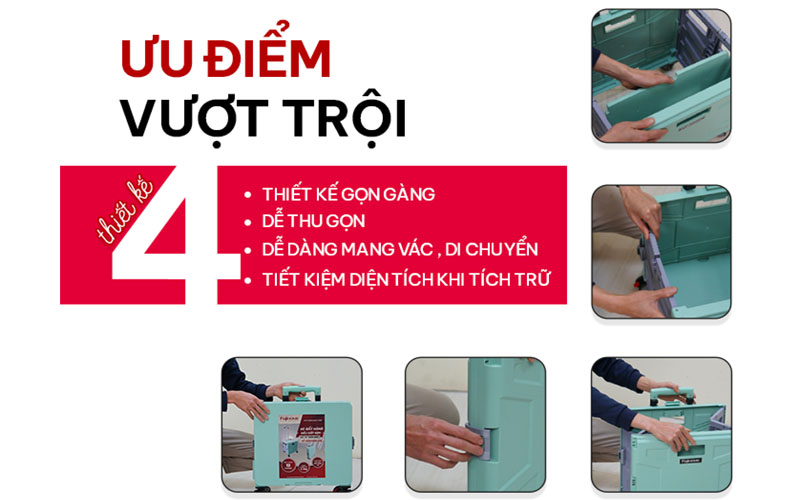 Xe kéo hàng rút gọn Fujihome ST-250 - Hàng chính hãng