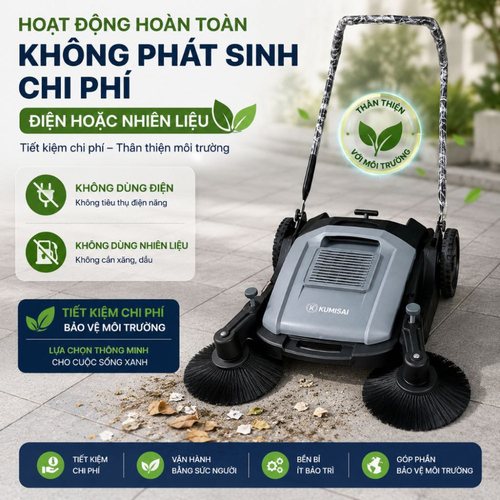Xe quét rác đẩy tay Kumisai KMSS2 - Hàng chính hãng