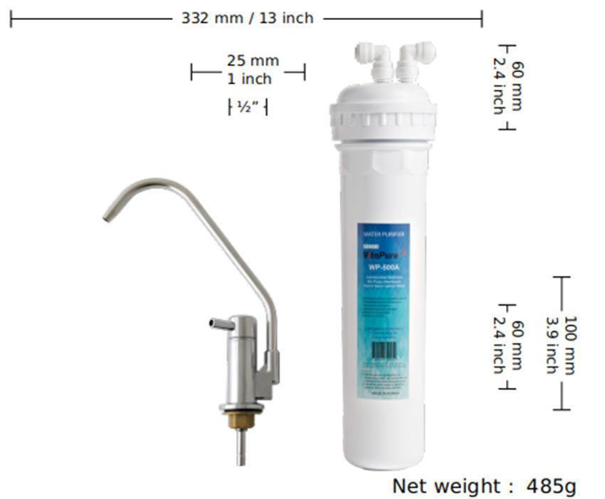 Thiết bị lọc nước uống trực tiếp (WP-500AF) thông số kĩ thuật