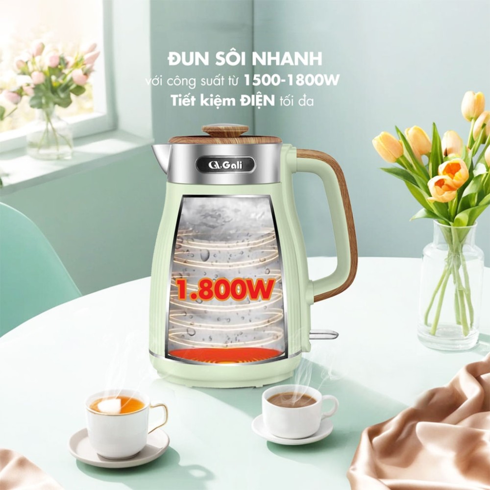 Ấm siêu tốc giữ ấm Gali GL-18F NEW - Hàng chính hãng