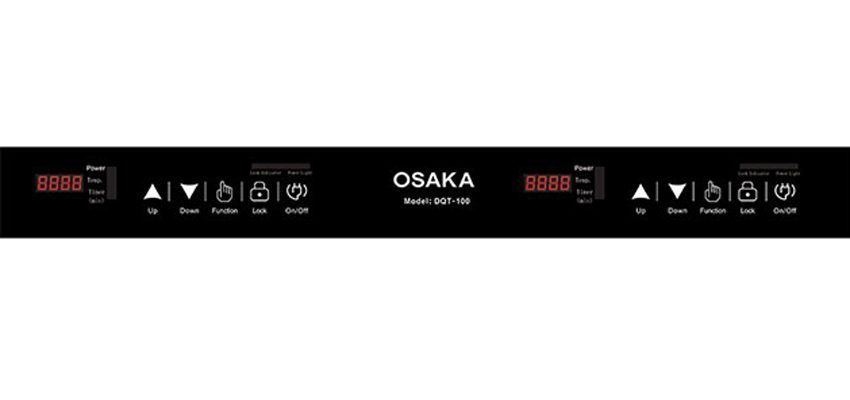 bảng điều khiển bếp điện đôi từ và quang Osaka DQT100