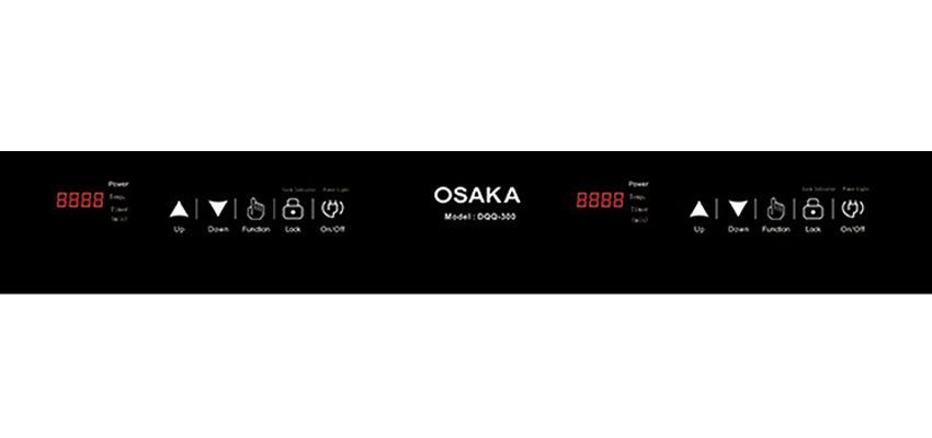 bảng điều khiển bếp điện hồng ngoại đôi Osaka DQQ300