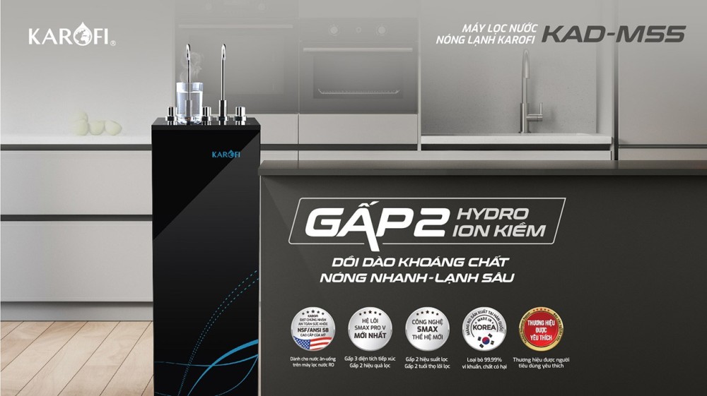 Máy lọc nước có chức năng làm lạnh Karofi KAD-M55 - Hàng chính hãng