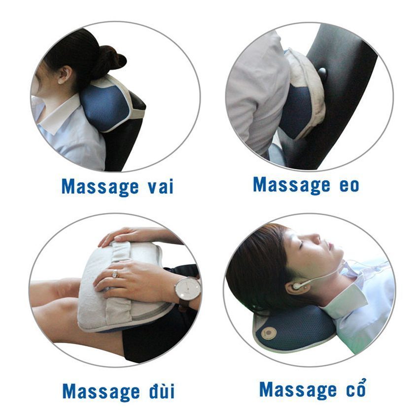 Gối massage Buheung MK-316 có thể massage nhiều bộ phận
