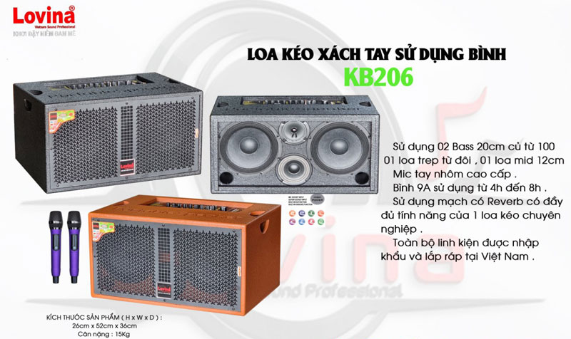 Loa xách tay Lovina KB206 - Hàng chính hãng