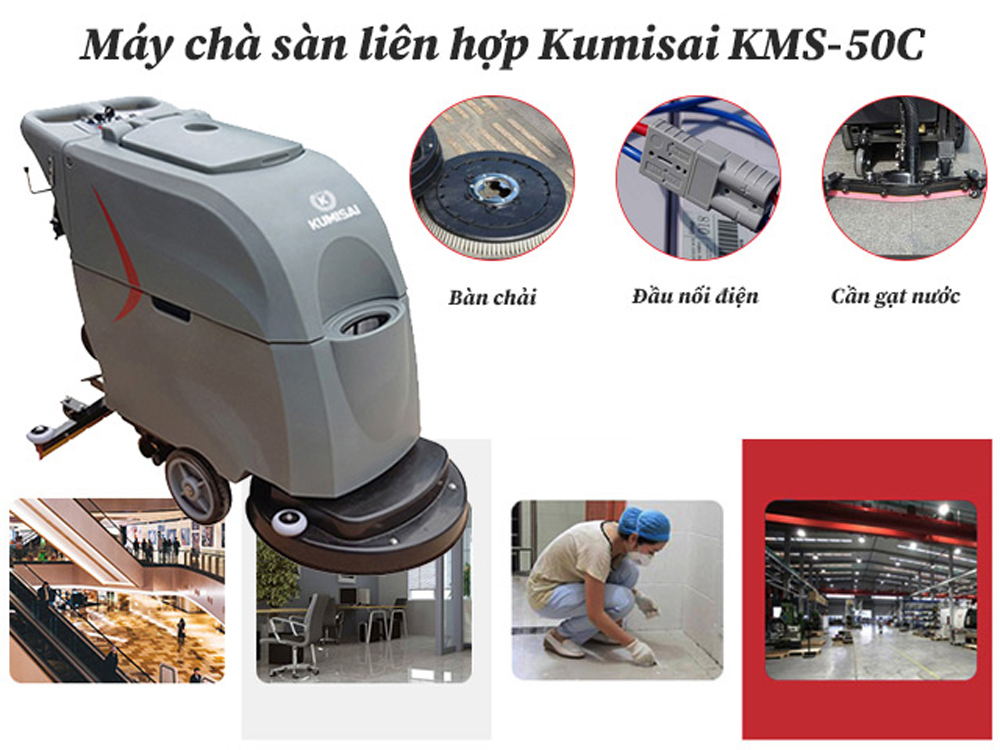 Máy chà sàn liên hợp Kumisai KMS-50C - Hàng chính hãng