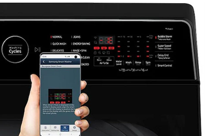 Máy giặt Bespoke Samsung Ecobubble Inverter 13Kg WA80F13S5BSV