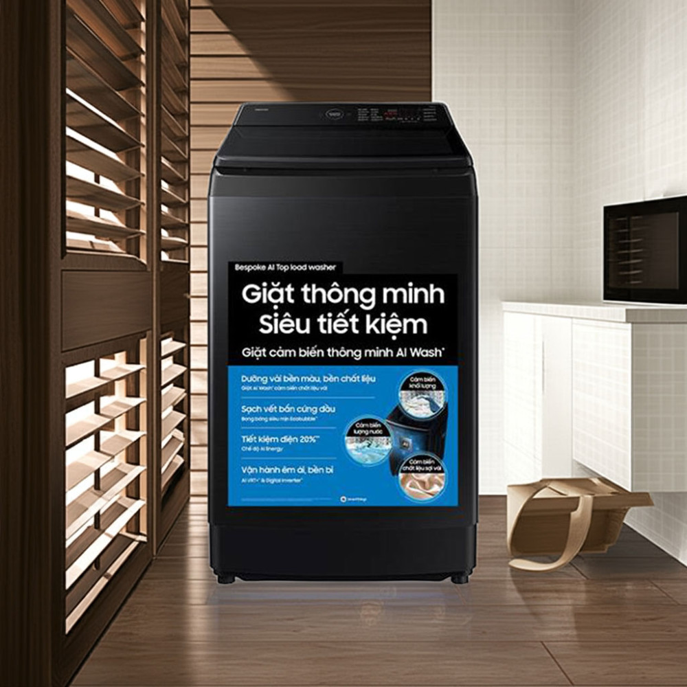 Máy giặt Bespoke Samsung Ecobubble Inverter 13Kg WA80F13S5BSV