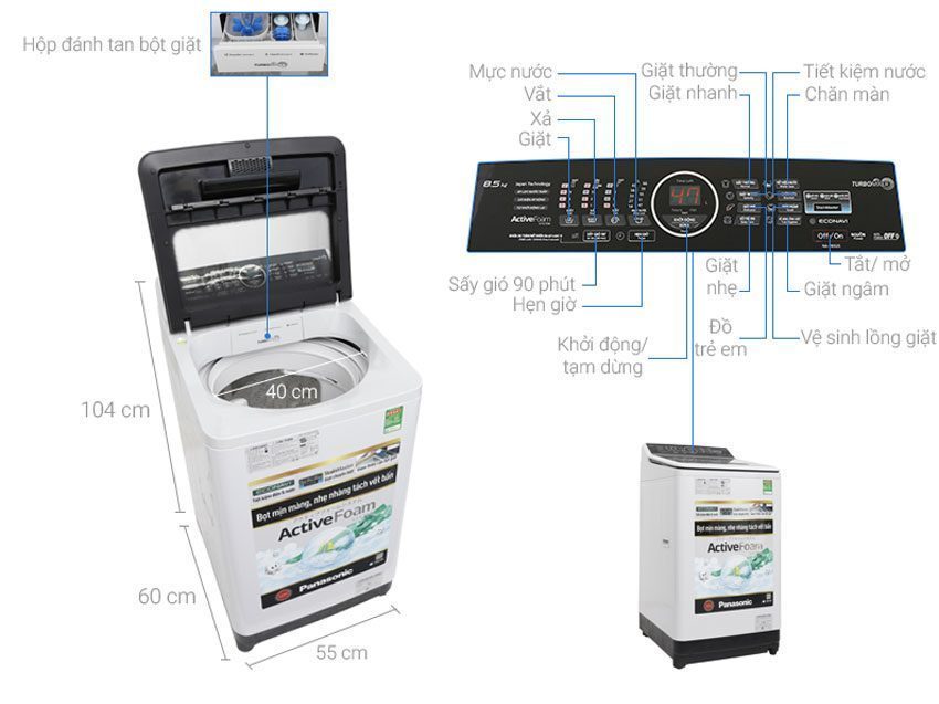 Mô hình của máy giặt Panasonic NA-F85G5HRV1 