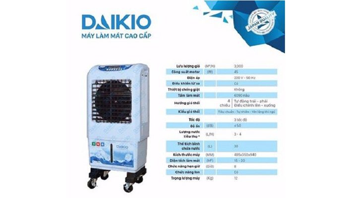 Máy làm mát không khí Daikio DK-3000B