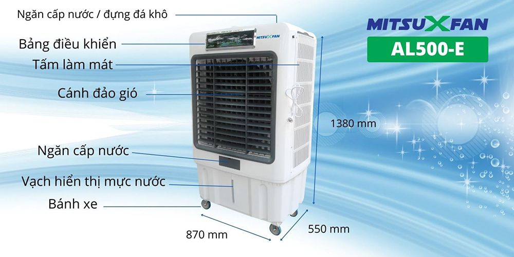 Quạt hơi nước MitsuXFan AL500-E - Hàng chính hãng