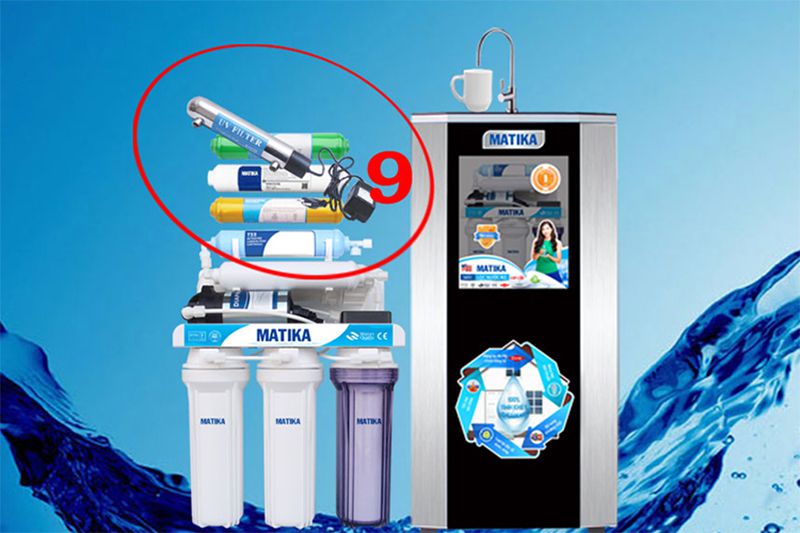 Máy lọc nước RO Matika MTK-RO-09 9 lõi lọc, 9 cấp lọc, cung cấp nguồn nước uống trực tiếp, không cần đun sôi