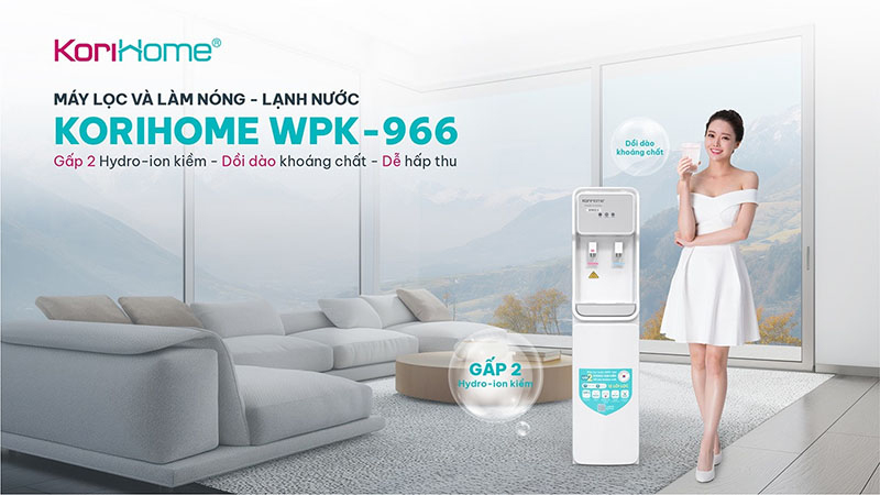 Máy lọc nước có chức năng làm lạnh KoriHome WPK-966 - Hàng chính hãng