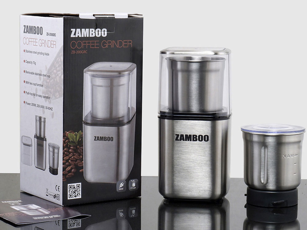 Máy xay cà phê Zamboo ZB-200GRC - Hàng chính hãng