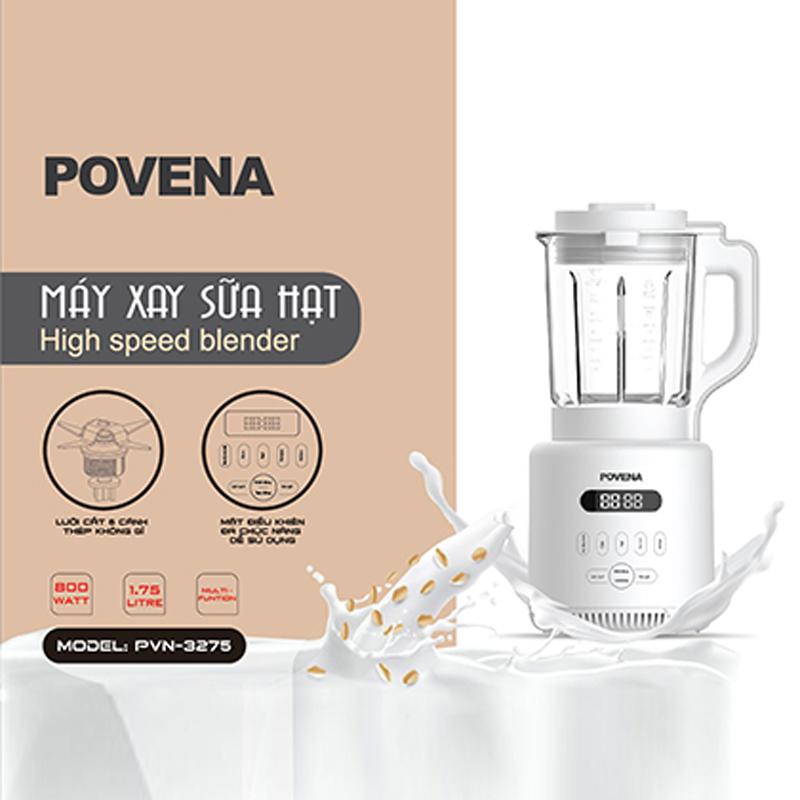 Máy xay nấu sữa hạt Povena PVN-3275 - Hàng chính hãng