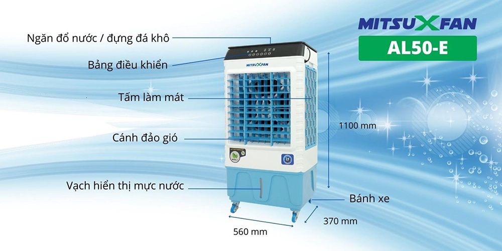 Quạt hơi nước MitsuXFan AL50-E - Hàng chính hãng