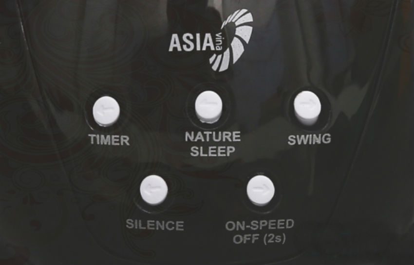 Quạt treo tường Asia L16019 điều khiển bằng nút nhấn trên thân quạt