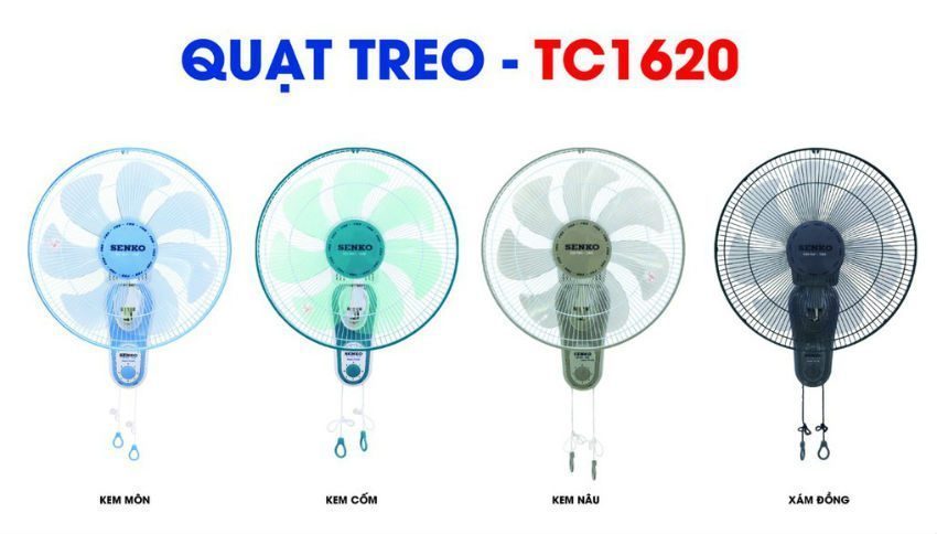Quạt treo Senko TC1620 có 4 màu chọn lựa