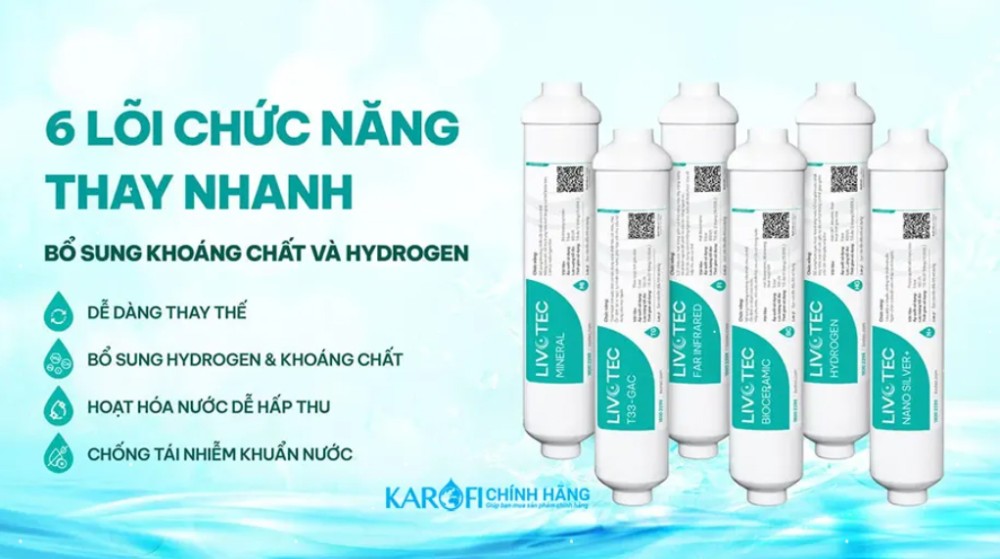 Máy lọc nước nóng lạnh Karofi Livotec 630S - Hàng chính hãng