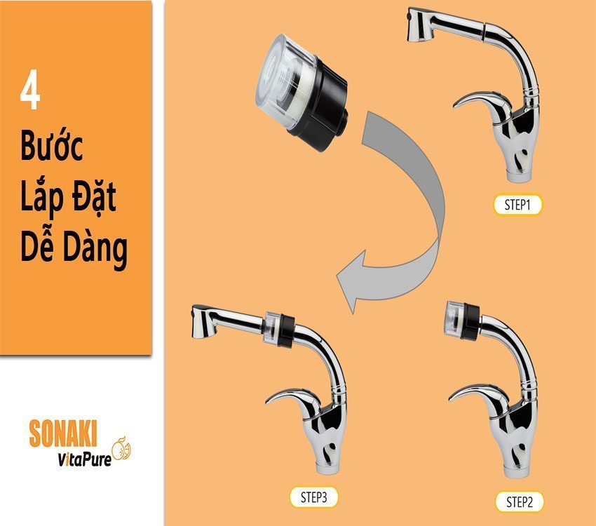 Cách tháo lắp thiết bị lọc nước uống trực tiếp Sonaki WP 80A