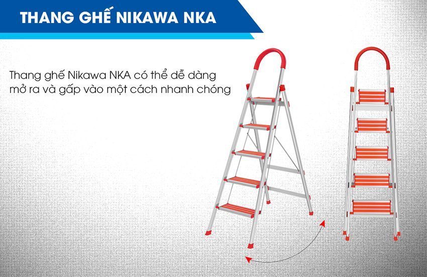 Kích thước của thang ghế Nikawa NKA-05