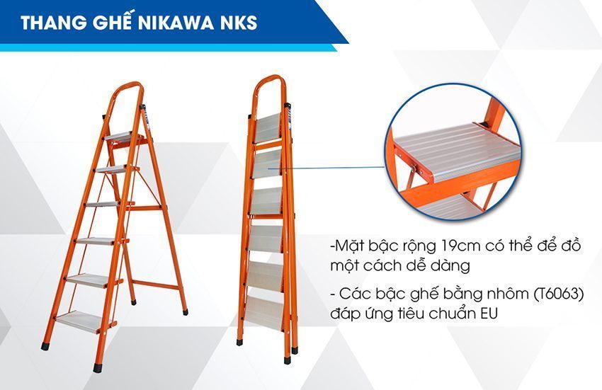 Chi tiết của thang ghế Nikawa NKS-06