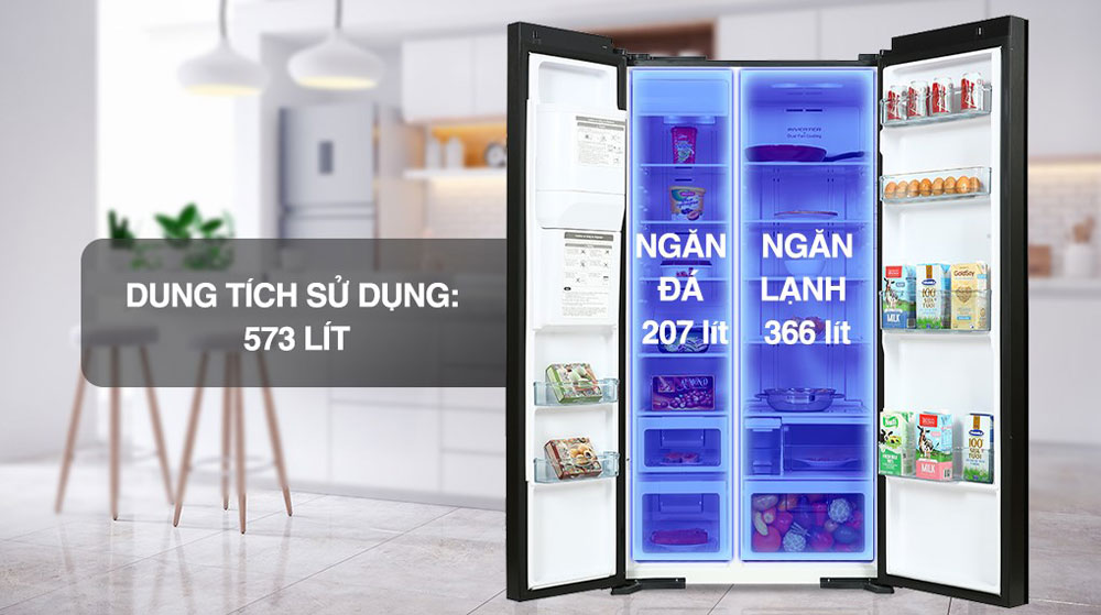 Tủ lạnh Hitachi Inverter R-SX800GPGV0 GBK 573 lít  - Hàng chính hãng