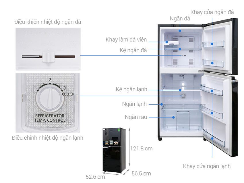 Tủ lạnh Panasonic NR-BA178PKV1