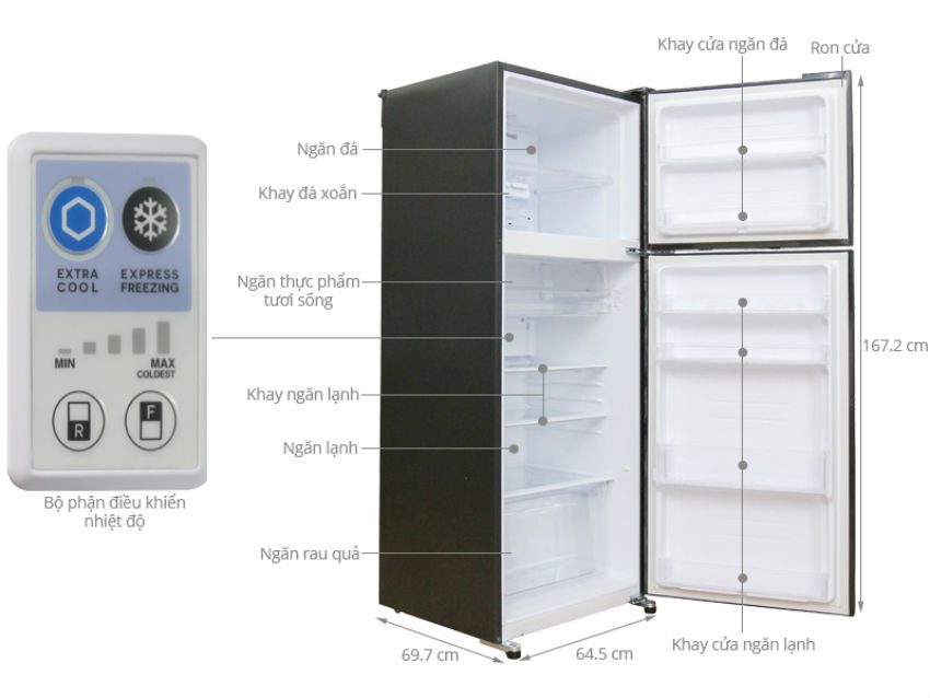 Tủ lạnh Sharp SJ-XP400PG-BK không đóng tuyết