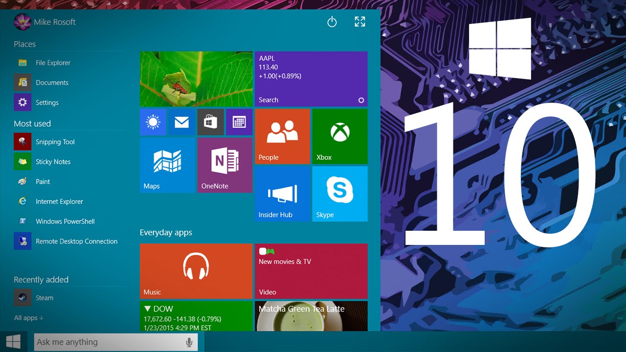 Microsoft cho thử nghiệm bản Windows 10 Insider Preview