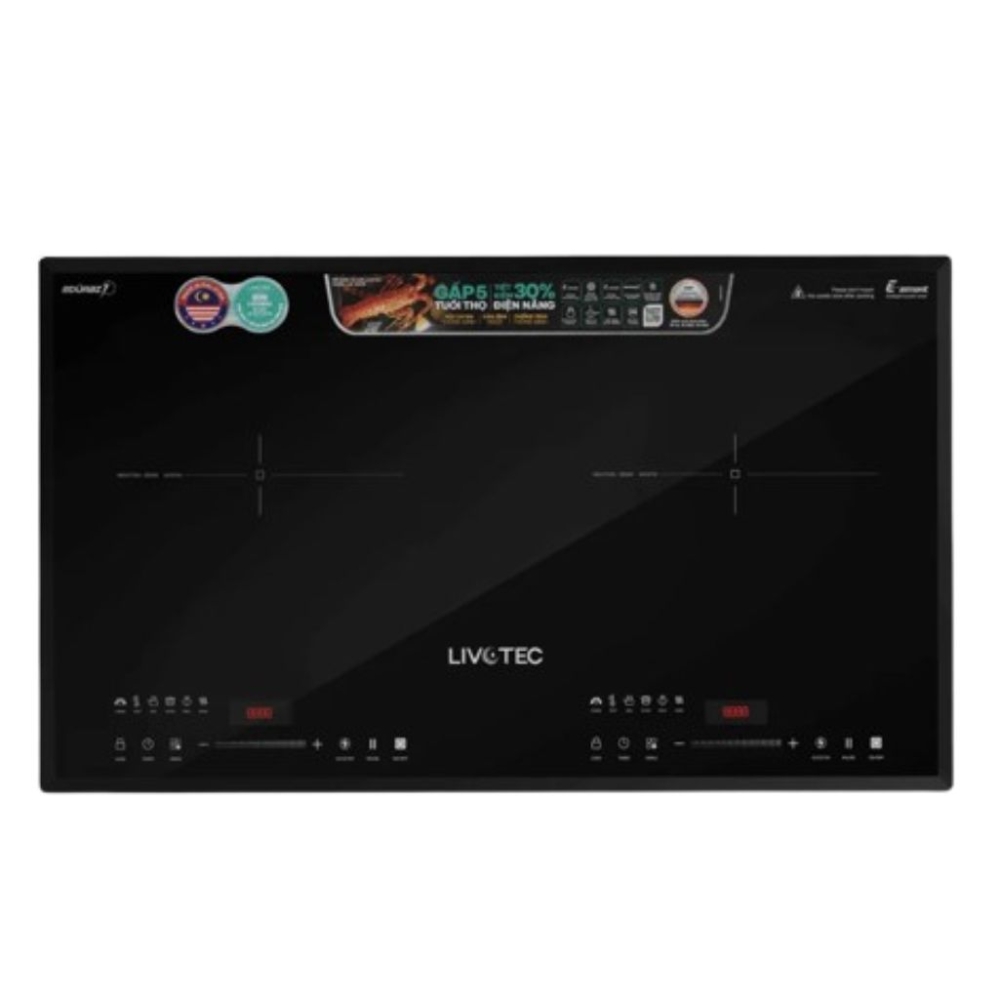 Bếp điện từ đôi Livotec LID-980M - Hàng chính hãng
