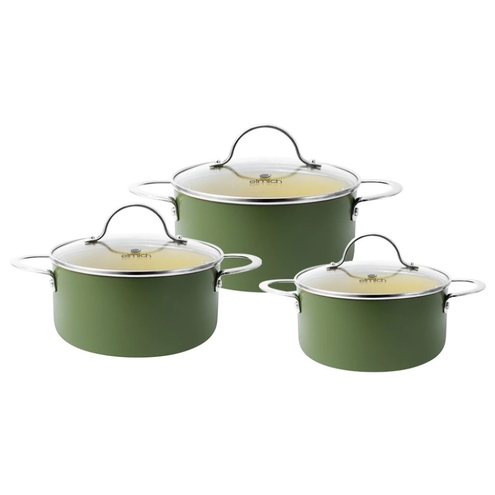 Bộ nồi 3 món Elmich Olive classic EL5242OV03  - Hàng chính hãng