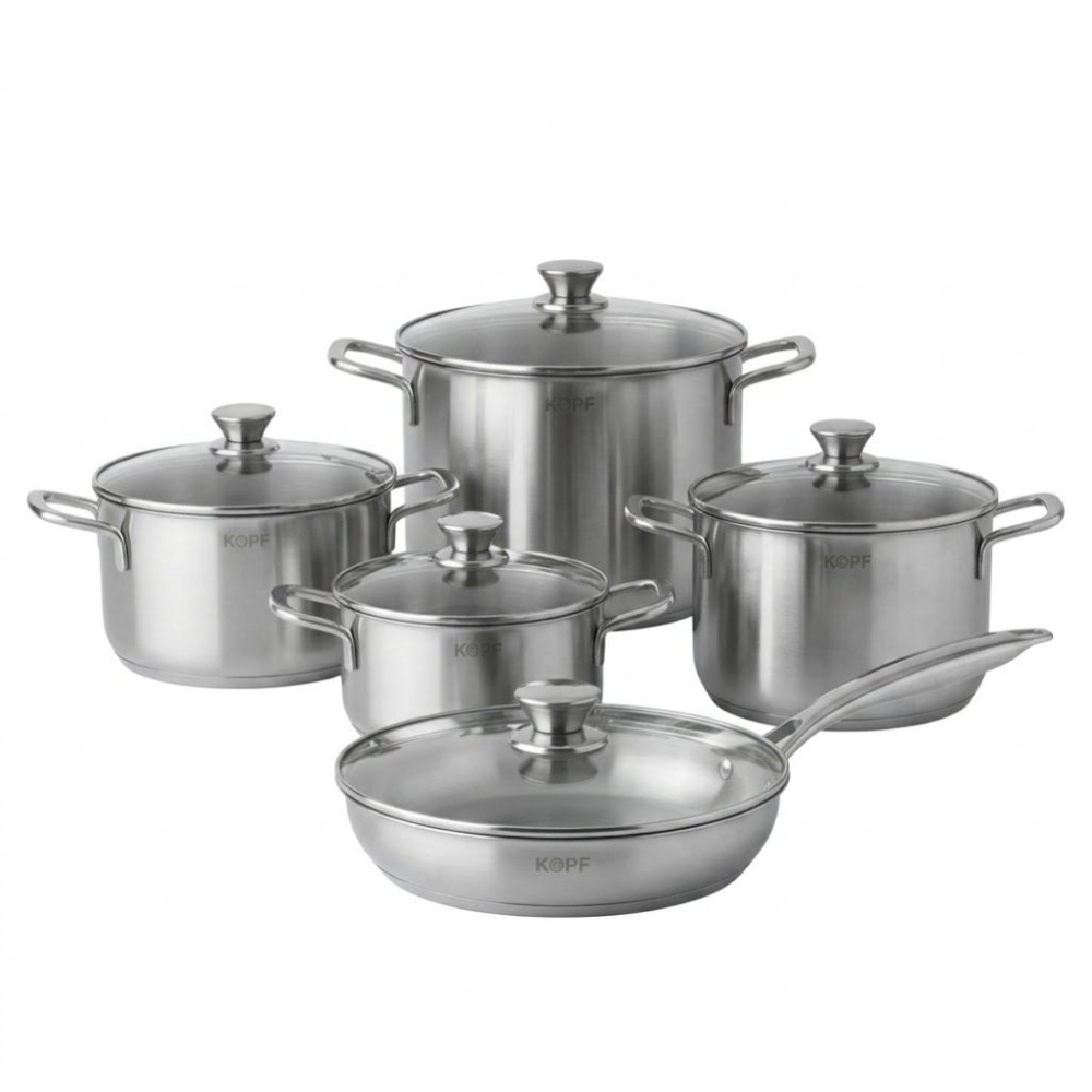 Bộ nồi inox 5 món Kaff KF-ST005FR - Hàng chính hãng