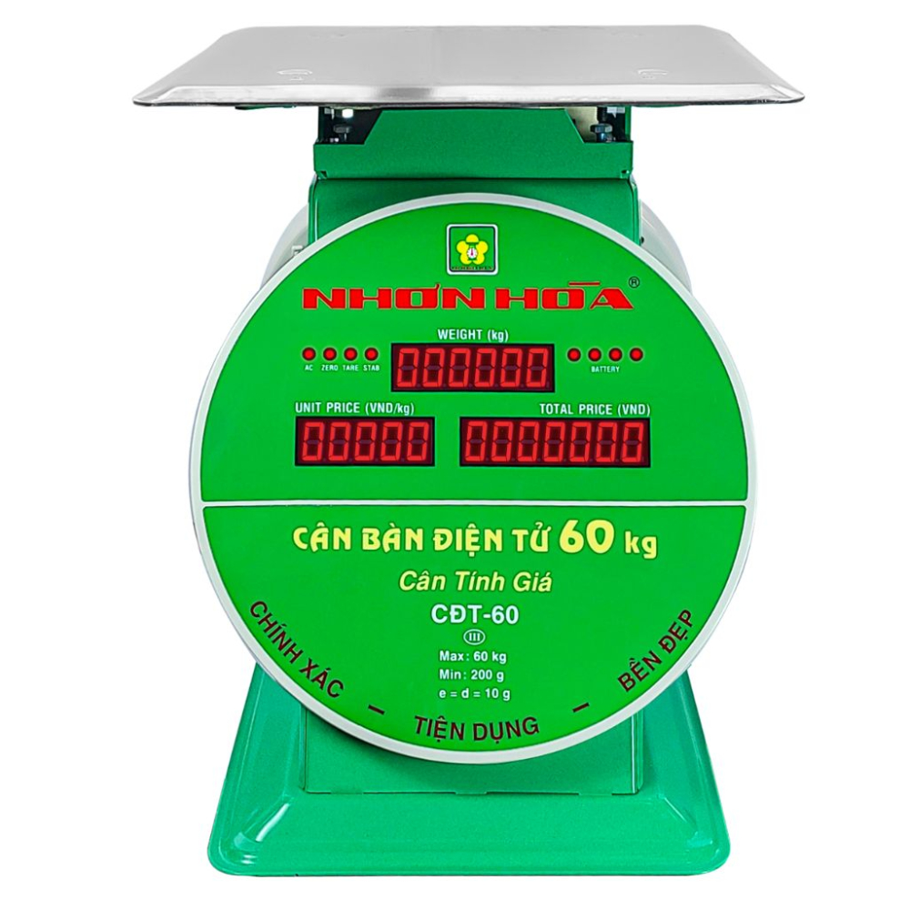 Cân điện tử Nhơn Hòa 60kg CĐT-60 - Hàng chính hãng