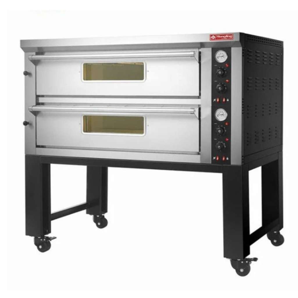 Lò nướng pizza 2 tầng dùng gas Hongling PZG-602 - Hàng chính hãng