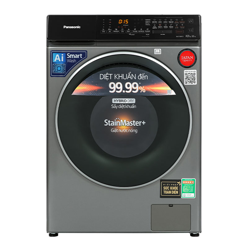 Máy giặt sấy Panasonic Inverter 10 kg NA-S106FC1LV - Hàng chính hãng