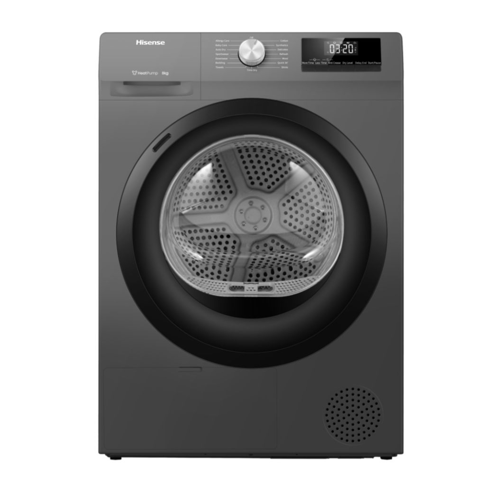 Máy sấy bơm nhiệt Hisense 8 kg DH80N1T  - Hàng chính hãng