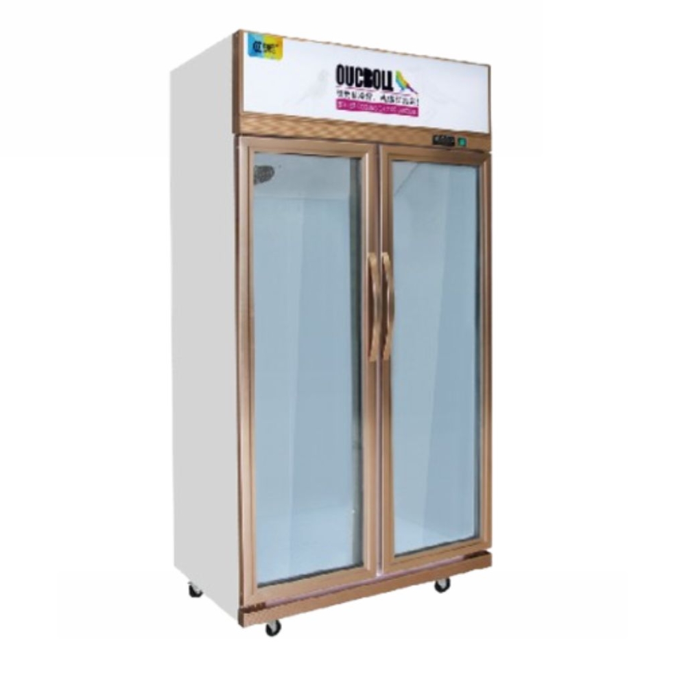 Tủ mát 2 cánh kính Oucboll 920 Lít LG-880C - Hàng chính hãng