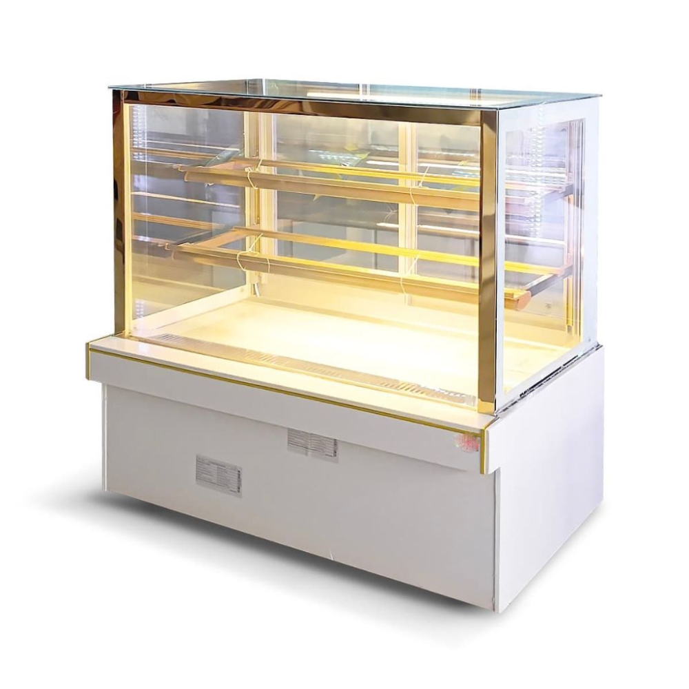 Tủ mát trưng bày bánh kem kính vuông Oucboll YH-1500-3 - Hàng chính hãng