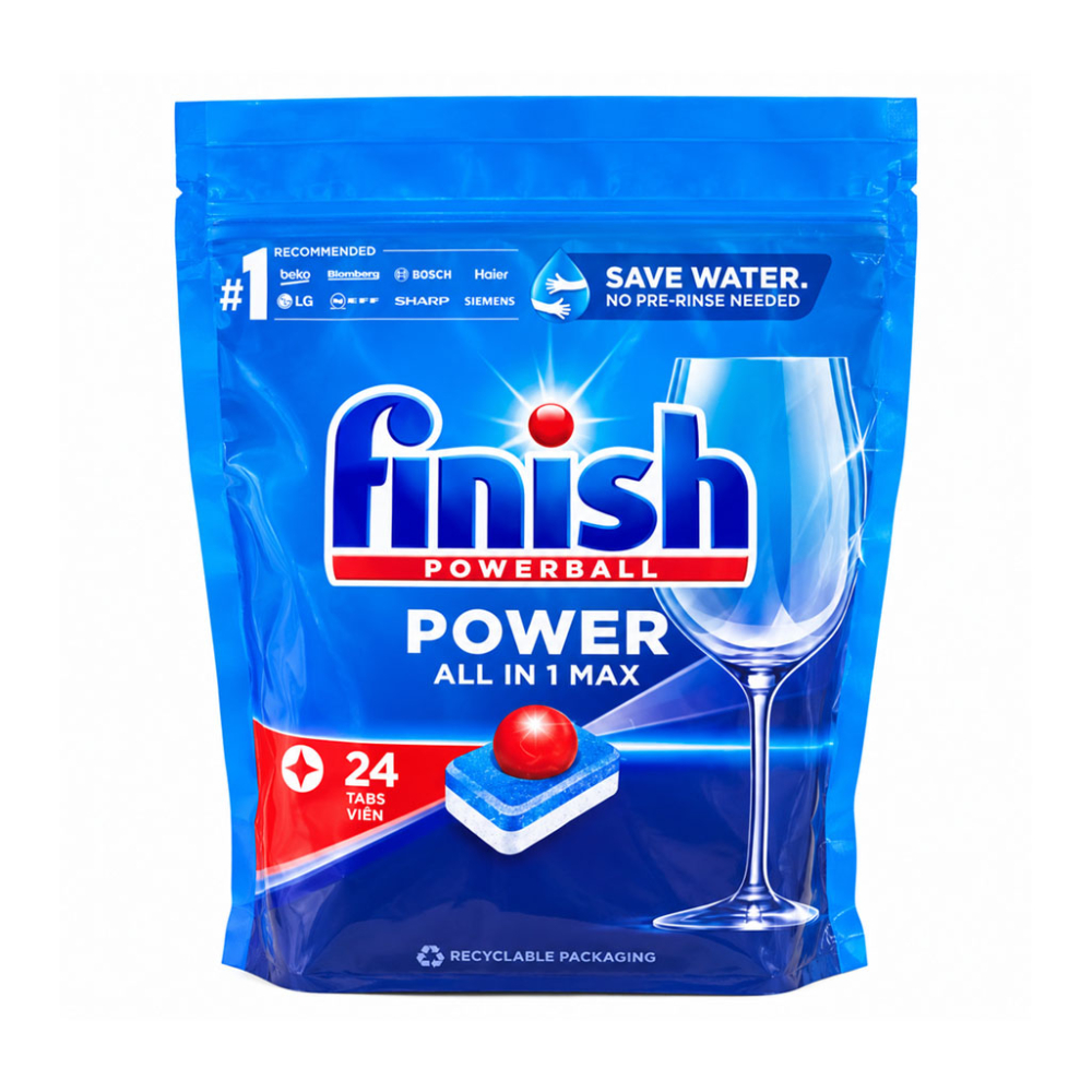 Viên rửa bát Finish Power All In One 24 viên - Hàng chính hãng
