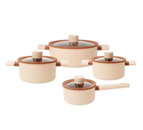 Bộ nồi chống dính Ceramic Elmich Mocha EL5243MC04 - Hàng chính hãng