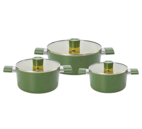 Bộ nồi chống dính Ceramic Elmich Olive Classic EL5229OV03 - Hàng chính hãng